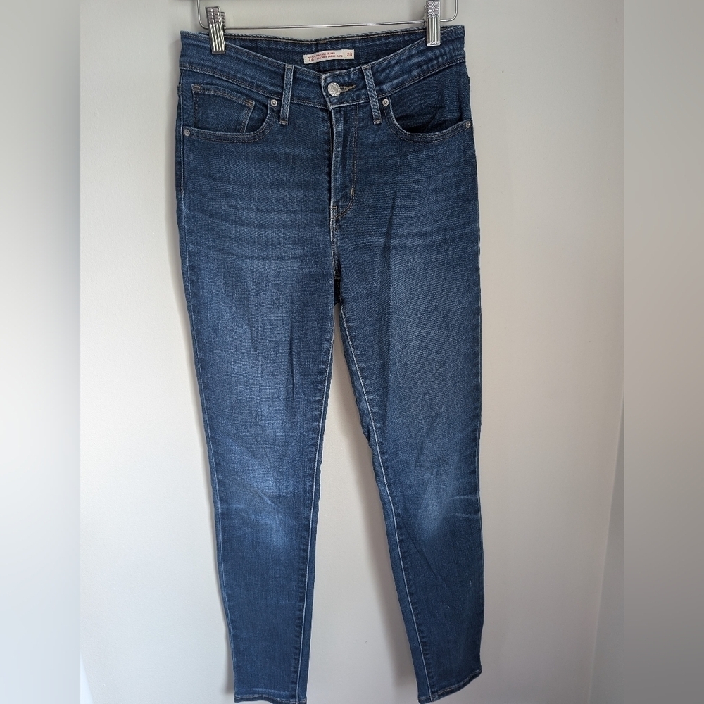 Levi's High Rise Skinny Blue Jeans Size 28